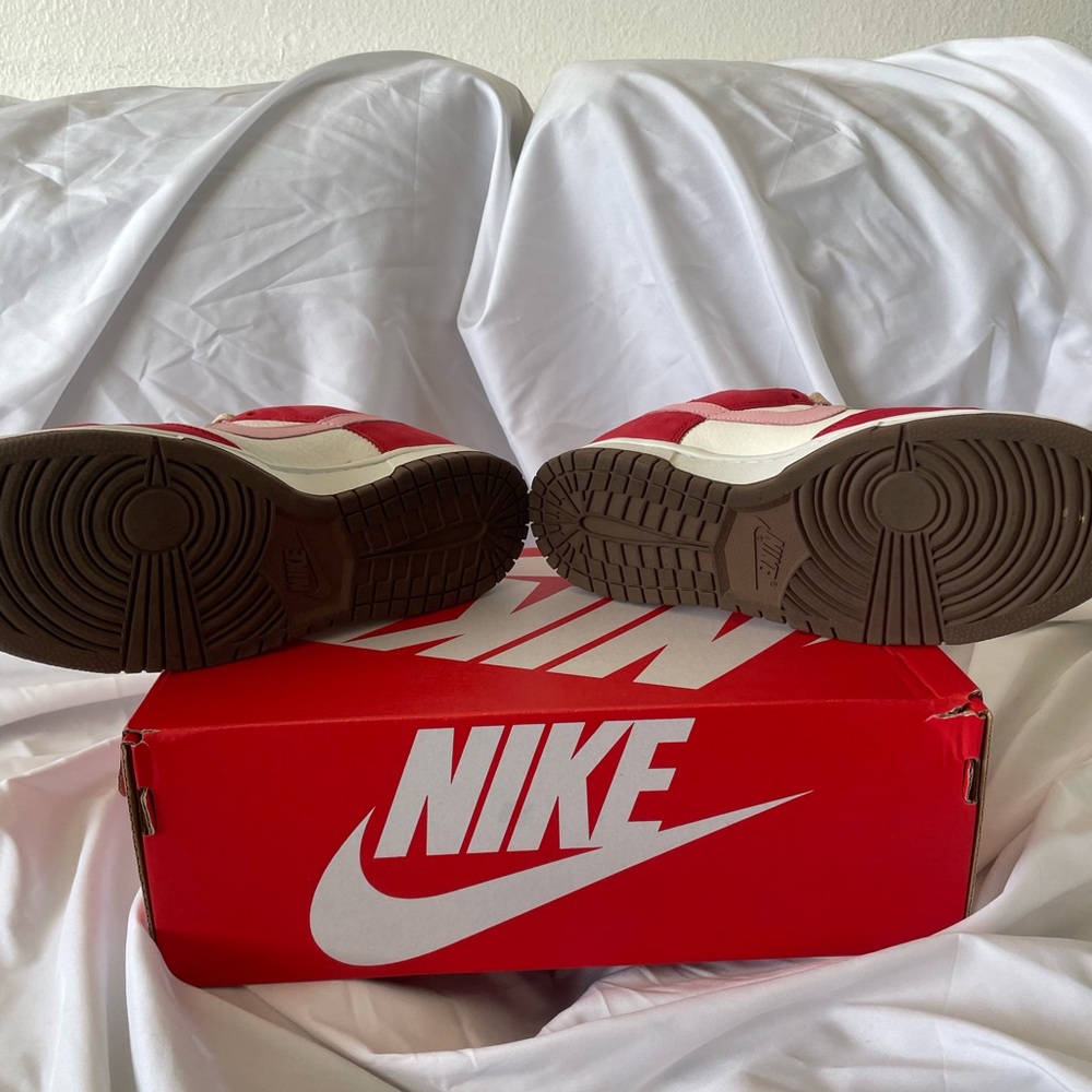 Nike Dunks Bacon Red And White Sneakers View 5